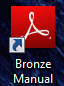 Bronze manual icon