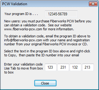 validation panel